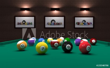 Bild på Kule bilardowe na stole